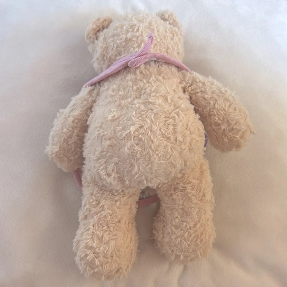 Plush Teddy Bear with Pink Bib that reads ‘Mama’s Mini’ Baby Toy Childrens Kids